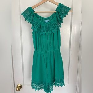 Kelly Green Romper. NWT. Size Small.